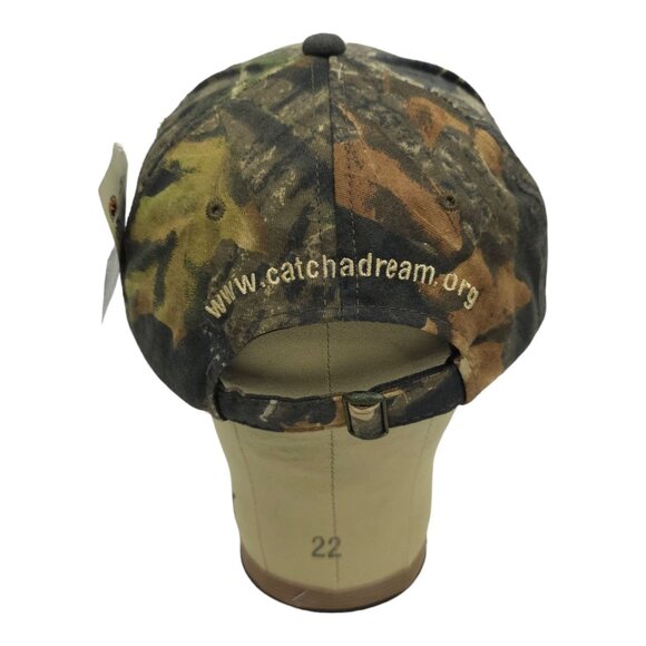Mossy Oak Catch A Dream Patch Camo Tuck Strap Cap Trucker Hunter Fishing Hat NEW - Picture 4 of 13